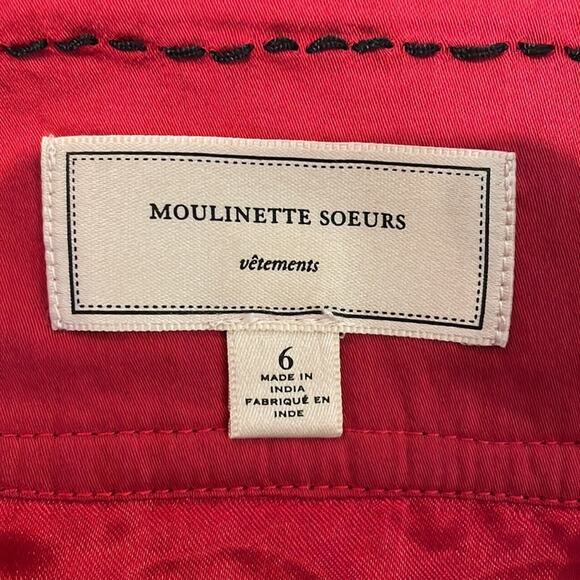 Anthropologie Moulinette Soeurs Red and Black Sequined Ruffle Suelta Skirt Sz 6 - Picture 6 of 9